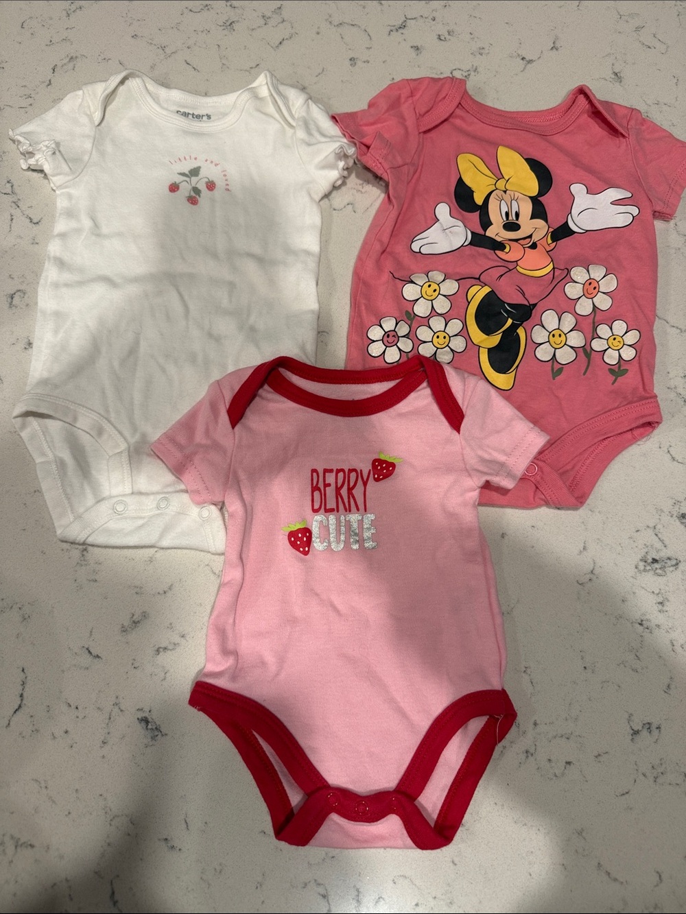 Carter's Pink & White, Minnie & Berry Cute Shirts